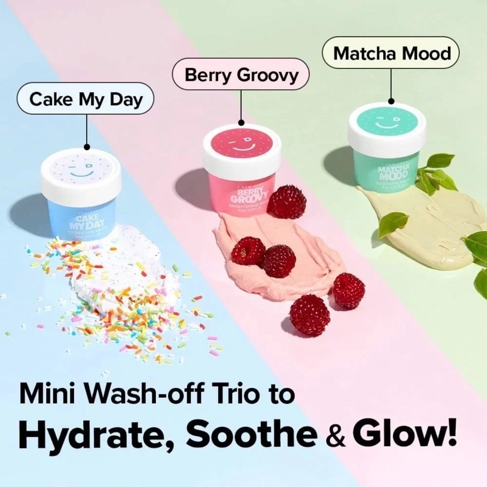 I Dew Care Mini Scoops Beauty Face Mask Set Minis Soothing Hydrating Brightening